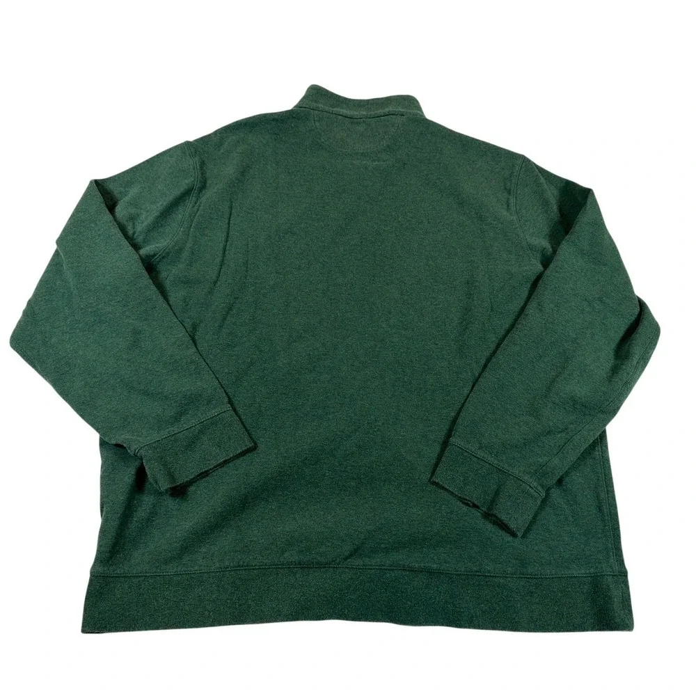 Polo Ralph Lauren Mens XXL Green Quarter Zip Pullover Sweatshirt Pony Logo